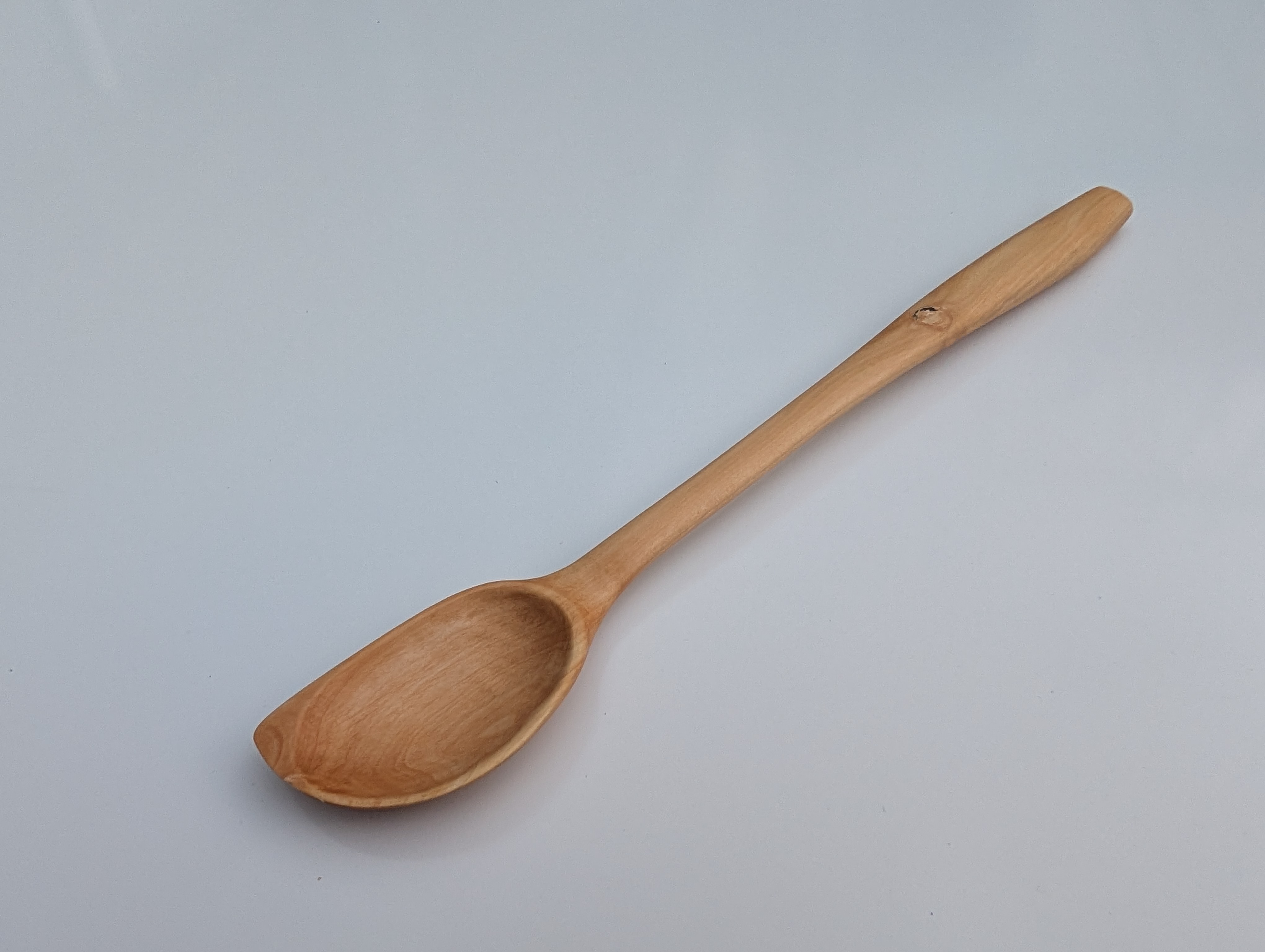 A handmade hawthorn wood spoon